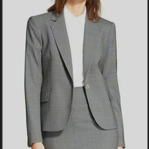 THEORY Dief Pure Flannel Wool Gray Blazer size 0